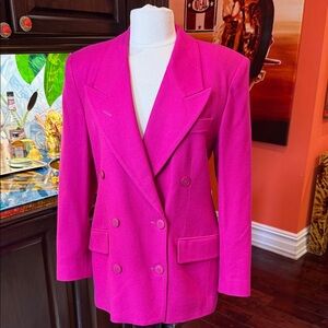 Michael Kors Fuchsia Double-Breasted Blazer